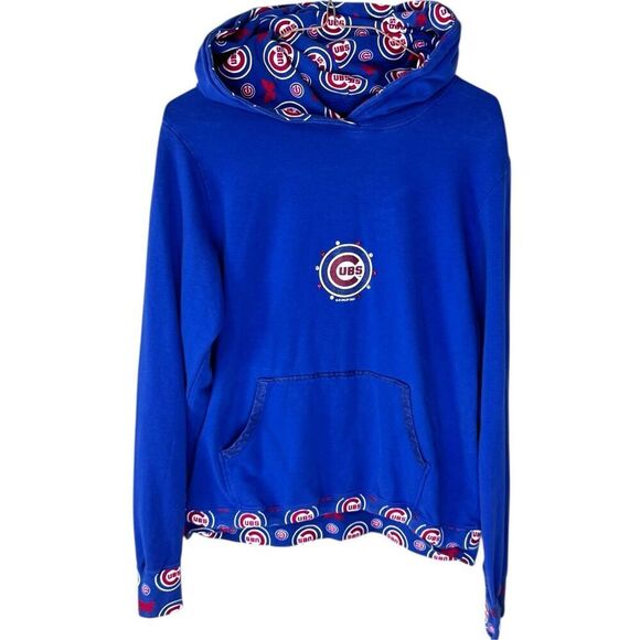 Chicago Cubs Baseball Bling‎ & Butterfly Accent G-3 Blue Hoodie Size XL - Picture 1 of 11